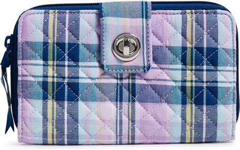 vera bradley women's cotton turnlock wallet with rfid protection|rfid crossbody wallets for women.